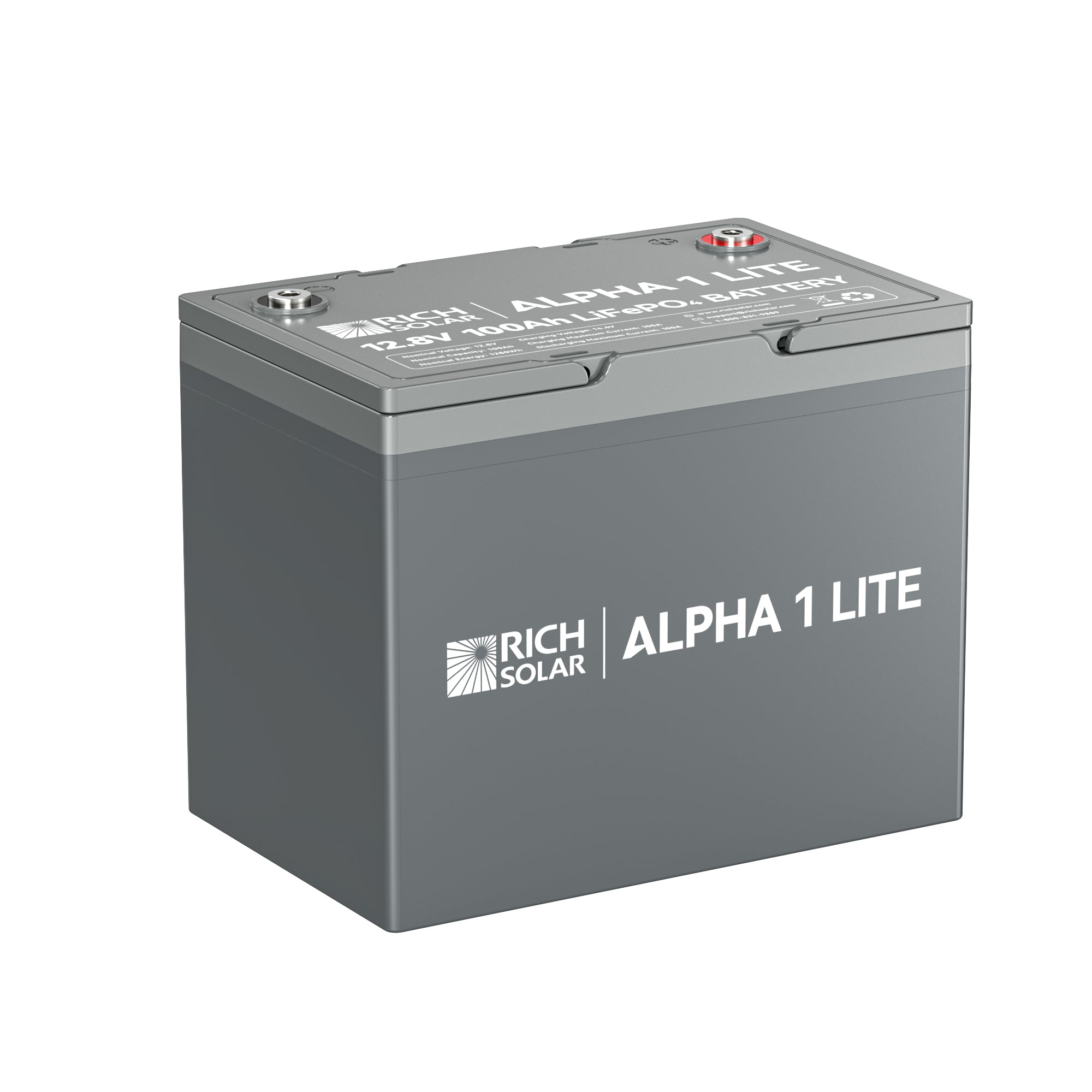 Rich Solar ALPHA 1 LITE | 12V 100Ah LiFePO4 Battery - RS-B12100