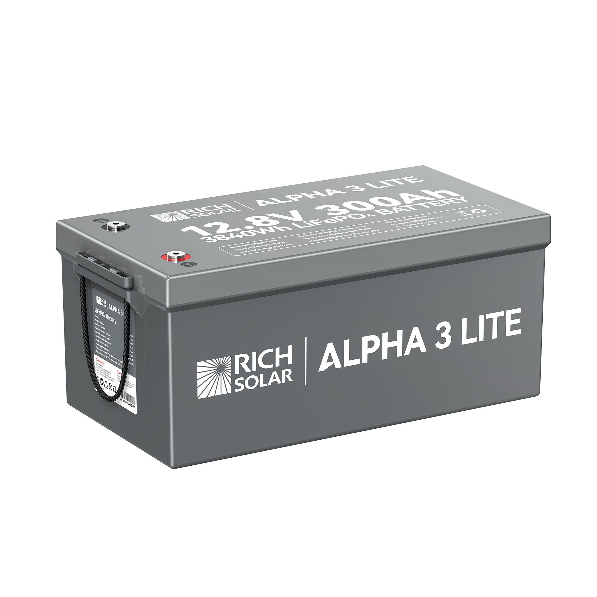 Rich Solar ALPHA 3 LITE | 12V 300Ah LiFePO4 Battery - RS-B123