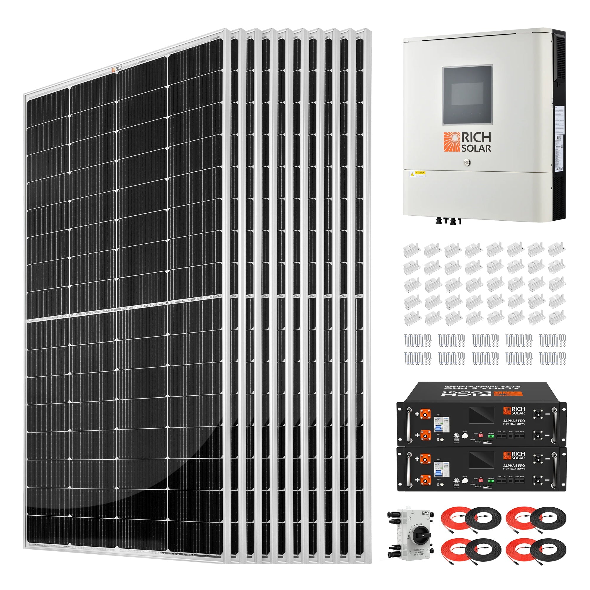 2500W 48VDC-120VAC Solar Kit - RS-CBK2500